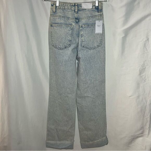 WEWOREWHAT High Rise Denim Distressed Wash Dad Jean 25 - Picture 7 of 8